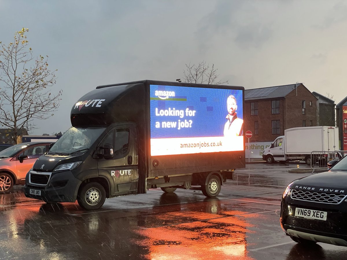 leafnode1's tweet image. ⁦@AmazonUK⁩ hopefully this hideous thing will never be allowed to be lit up like that while moving!