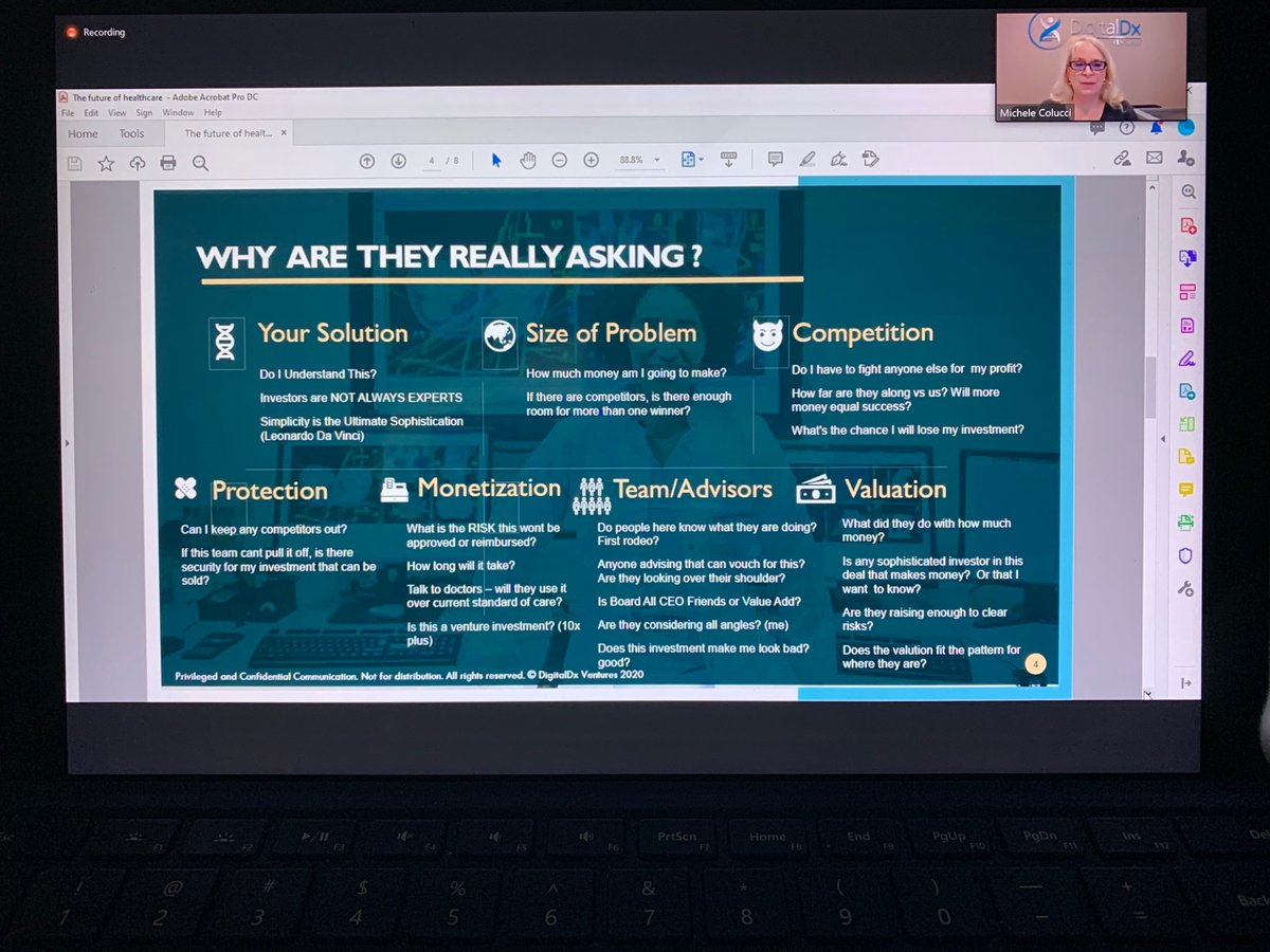 How do you get funding for your startup? Michele Colucci, co-founder of <a href="/ddxventures/">DigitalDx Ventures</a>, shares with us: what do investors want to know and why are they really asking?

#foc2020