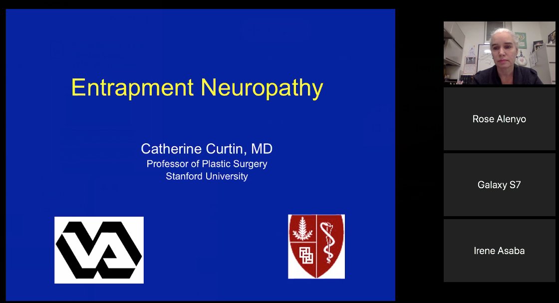 ReSurge's tweet photo. Dr. @ccurtinprs speaking to #Uganda surgeons & trainees about entrapment neuropathy. Really focusing on the importance of inspection. So lucky to have her and the support of @StanfordPlastic faculty for our #reconstructivesurgeons all over the world! https://t.co/SuQAC0PTMN