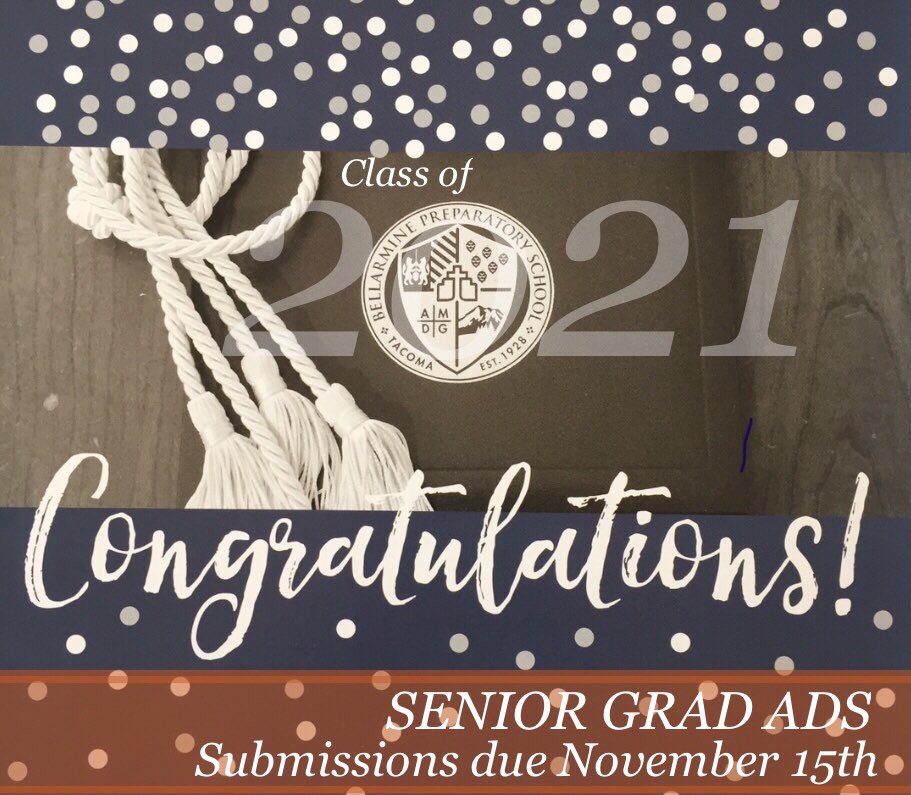 🎉ONLY 2-day left!
November 15th is the deadline to submit your Senior Grad Ad. Visit Bellarmine’s website for details. @bellarmine_prep @jostensinc  #classof2021 #lions #yearbook #senior-ads #graduation2021 #momentsandmemories