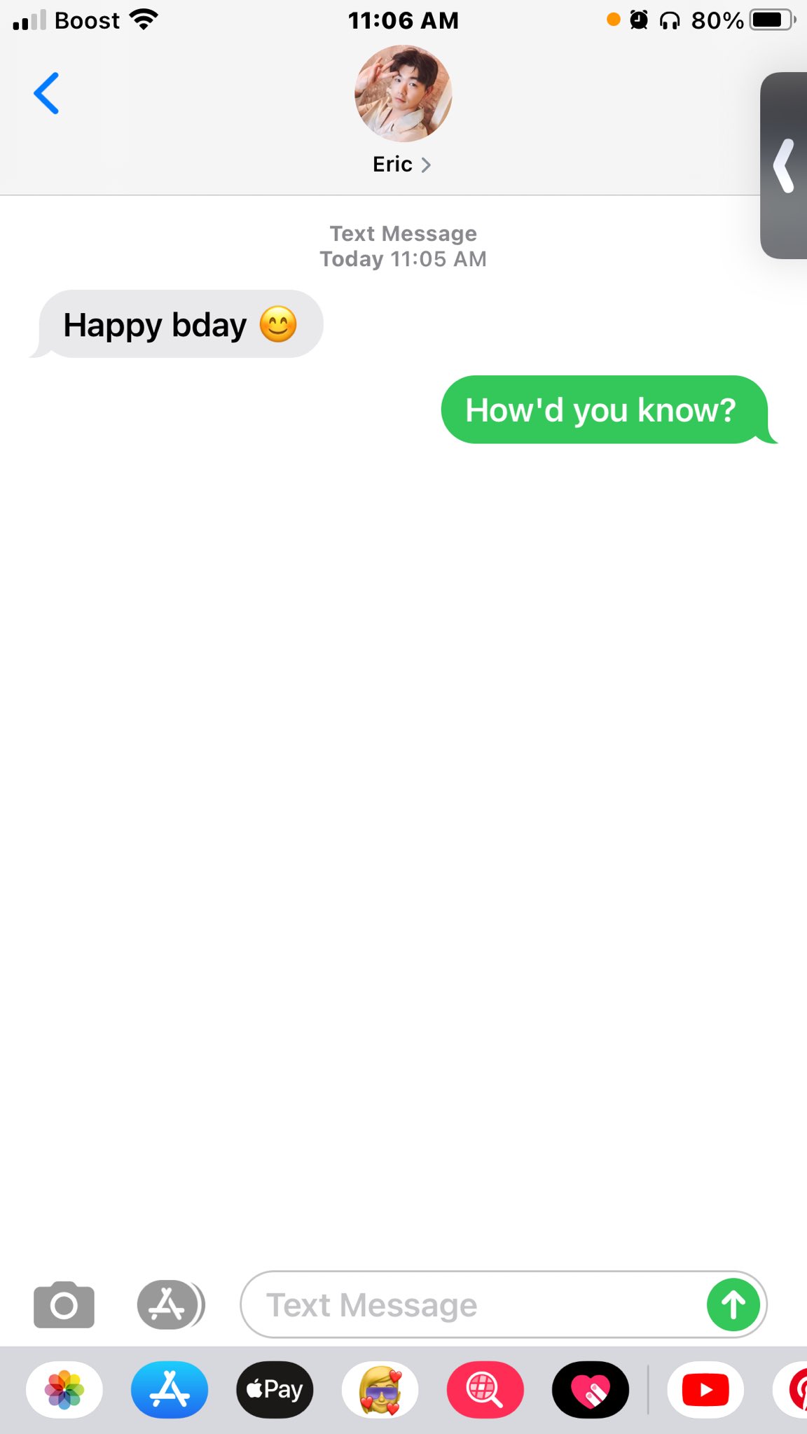 Okay but did eric nam wish you a happy birthday?? 