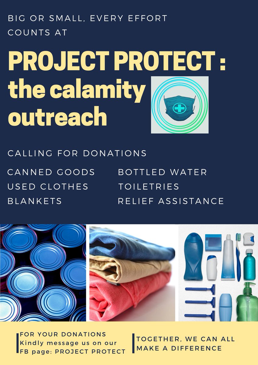 Hi guys! Our foundation is back. Last time we helped strengthen frontliners, this time we will be helping our kababayans in Marikina and Cagayan. If you have anything to donate kindly send us a message on FB: Project Protect. #CagayanValleyNeedsHelp #ulyseesph
