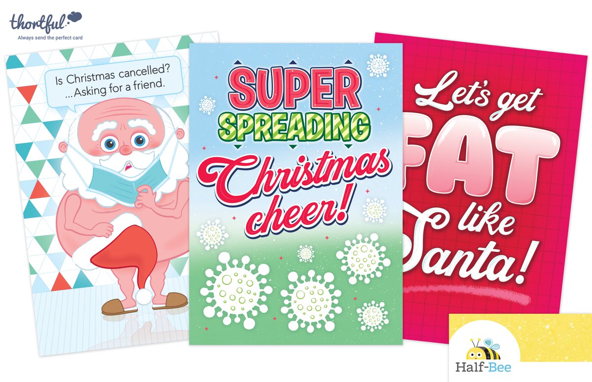Half_BeeDesign's tweet image. 2020 Christmas cards available here: thortful.com/creator/half-b… #christmascards #greetingcards #humourcards #Christmas2020