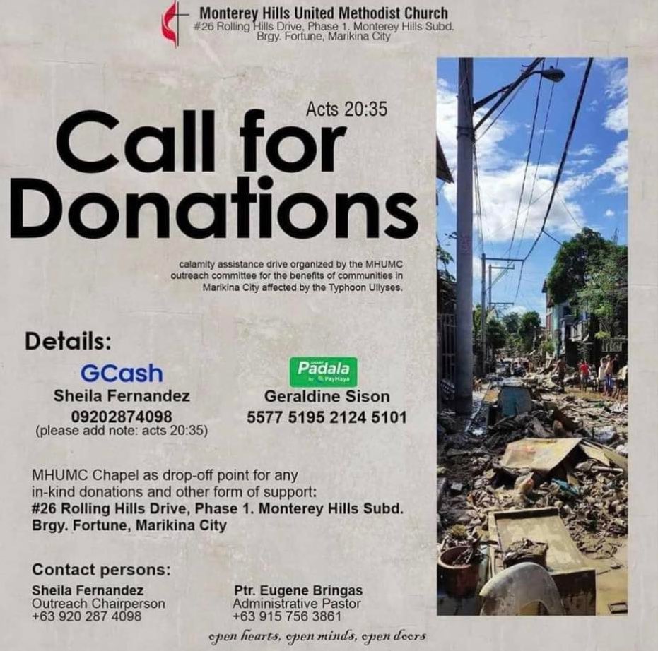 ‼️CALL FOR DONATION IN MARIKINA CITY ‼️ 

Please help us spread this. Please like/retweet. This is a calamity assistance  for the benefits of the communities in Marikina City affected by Typhoon Ulysses!! Thank you so much. 

#TyphoonUlyssesPH