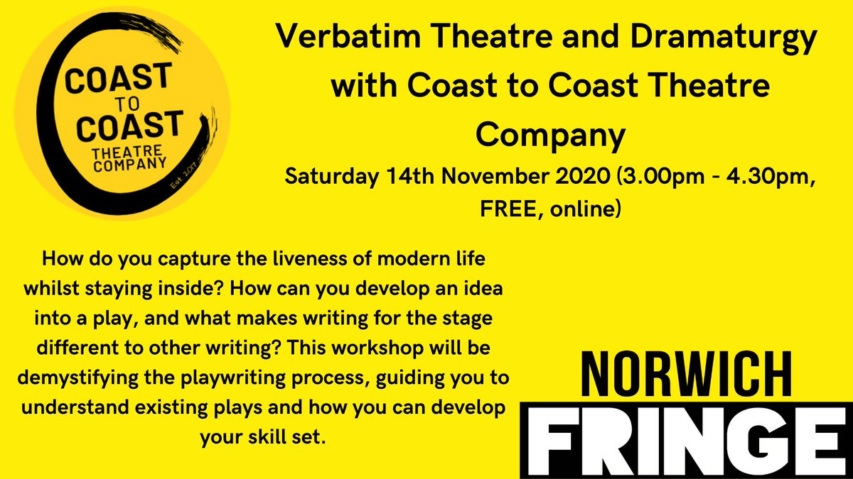 It’s a special someone’s birthday today. OURS! We’re 3! We know, we don’t look a day over... 1? 

We’ll be running this workshop for <a href="/hinorwichfringe/">Norwich Fringe</a> today at 3pm! Come say hello and happy birthday 🥳