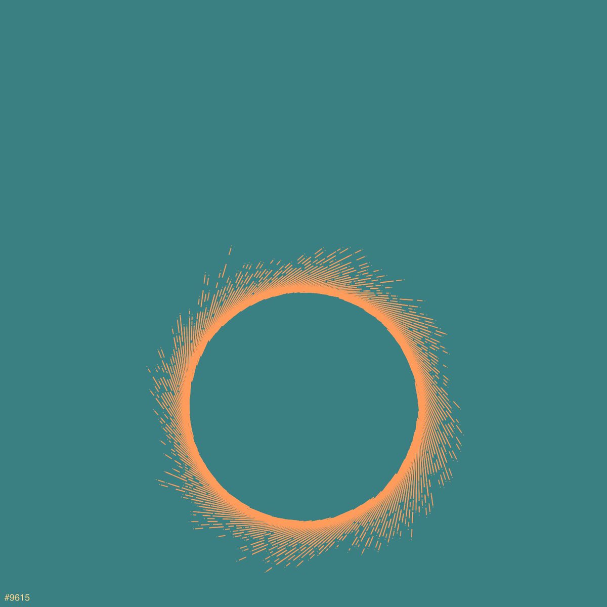 ajfisher's tweet image. Taking the circle walking thing I was doing yesterday a bit further along tonight but with harder lines.
2020.14/ A Light at the End
#codevember #codevember2020 #javascript #generative #minimal
