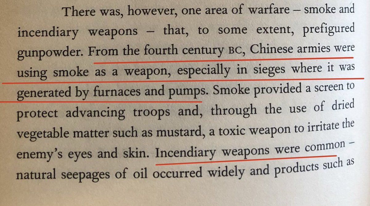Nor was the use of smoke or chemicals limited to/invented in  #India in ancient history, as we have already noted the Persians used “fire-pots” during the Perso-Graeco Wars in the 5th century BC. The Chinese deployed incendiary weapons in the 4th century BC. #MilitaryHistory