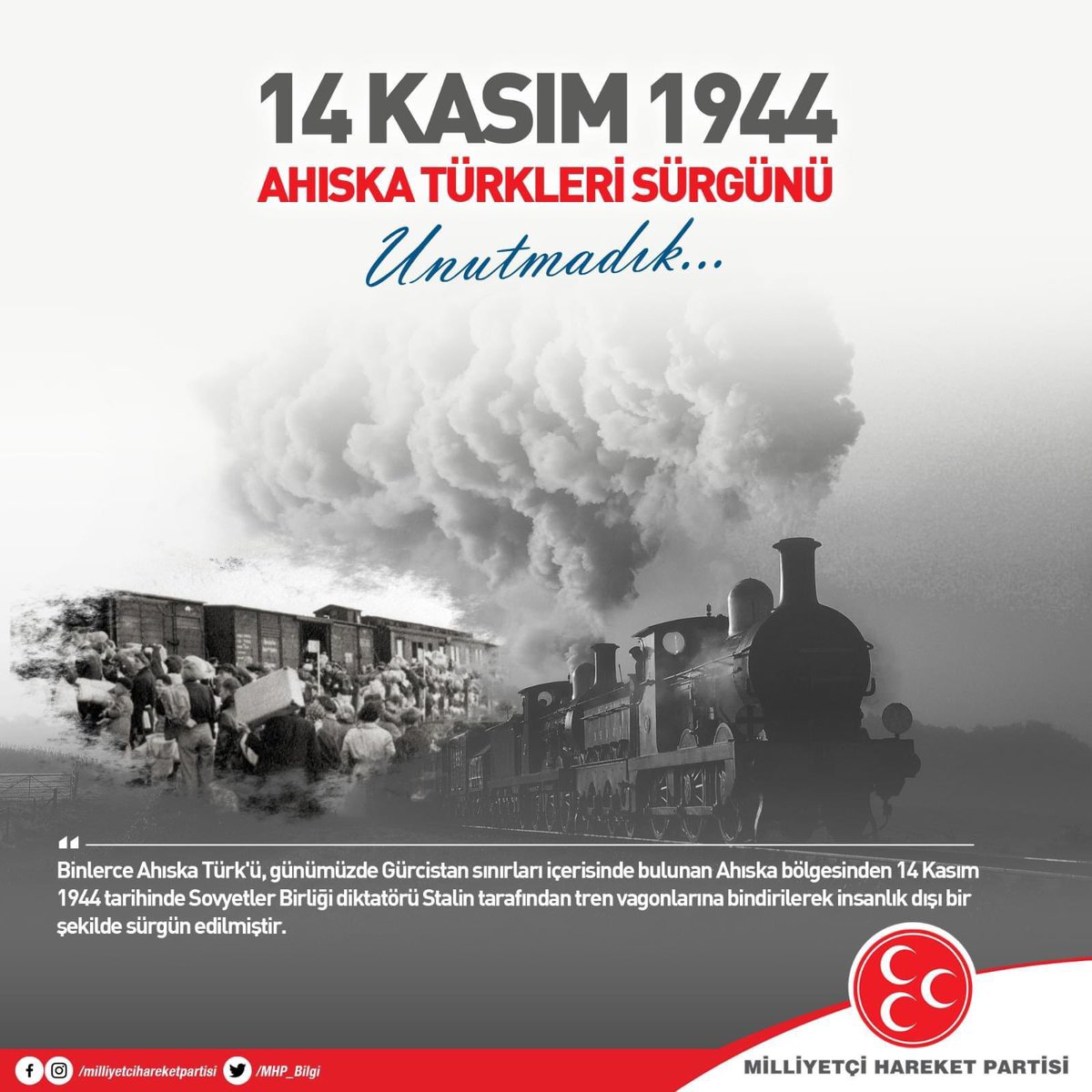 OzyurekKaan's tweet image. Ahıska Türkleri, 14 Kasım 1944&apos;te Stalin tarafından tren vagonlarına doldurularak sürgün edildiler. Unutmadık... #ahıskaturkleri