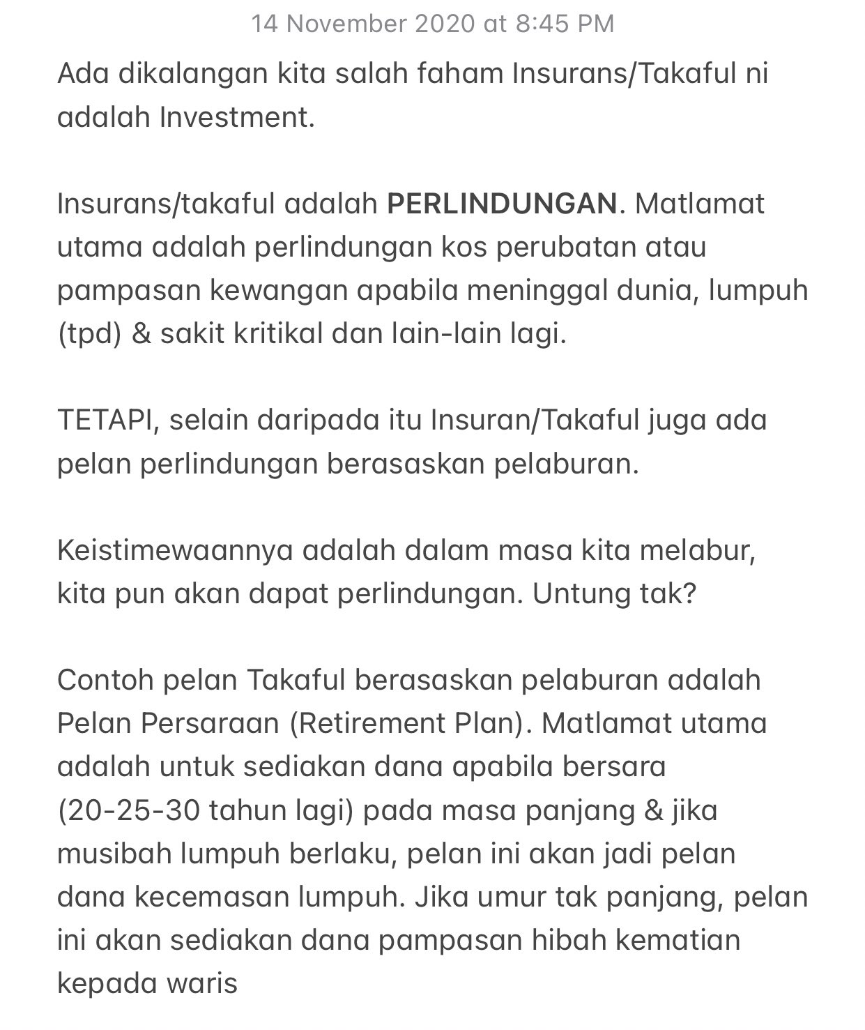 contoh soalan insurans takaful