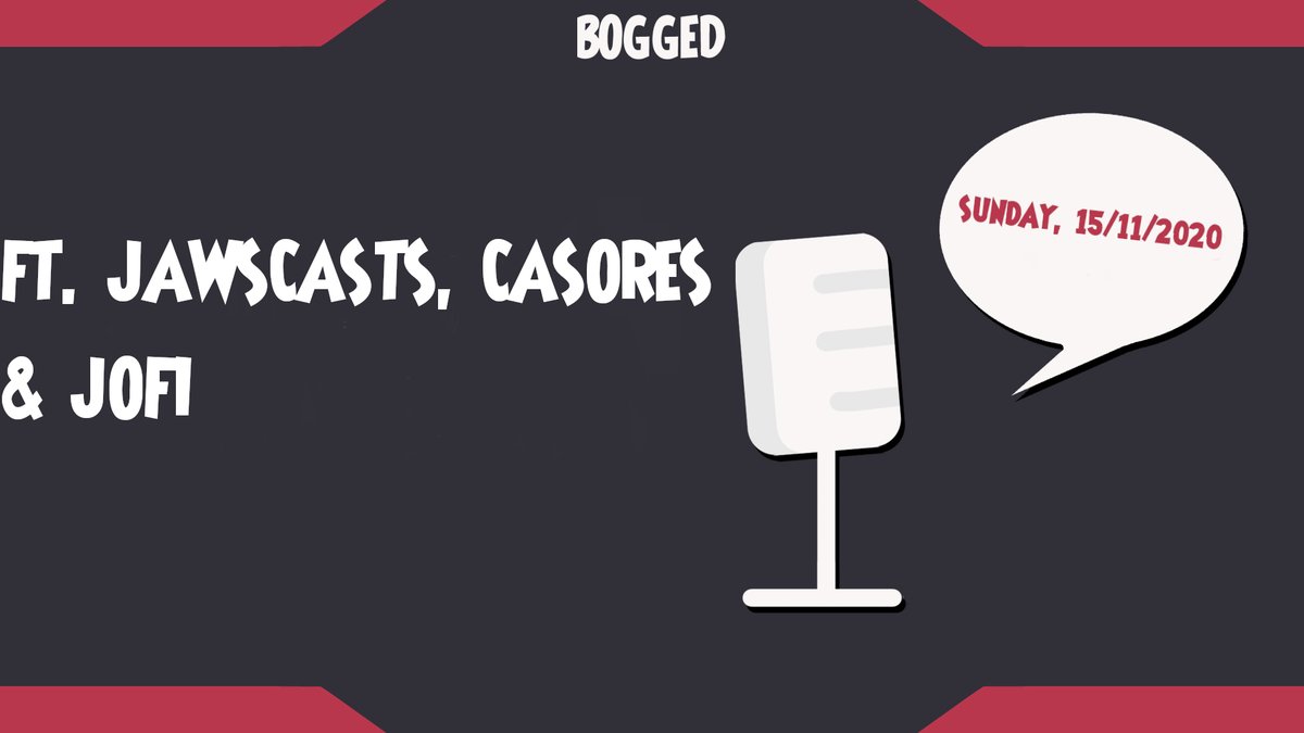 Sunday 9am CET BOGGED will return with another episode. 

My guests will be: 
-@Casores_OW Assistant coach for @SFShock 
-@JawsCasts Play by Play caster for OWL
-@Jofi_ow Contenders Europe 2020 S1 Champion 

We will discuss the current state and future of the OW pro scene.