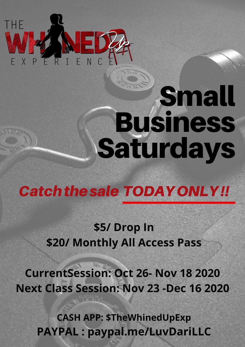 TheWUE's tweet photo. WELCOME TO SMALL BUSINESS SATURDAYS AT THE WUE 💃🏽
CATCH THE SALE TODAY ONLY !! 💰
——————————————————-
#thewuedb #DannyB #dancefitness #whinedupexperience  #sweat #getwithit #stayfit #stretchingout #women  #blackownedbusiness  #getwhinedup #hips #sweat #you #smallbusinesssaturday https://t.co/Vn9BHCJxRv