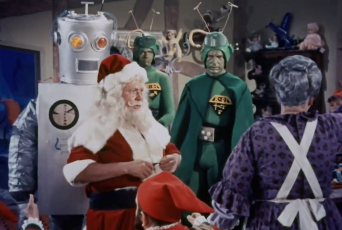 dmathches's tweet photo. The awesomely bad SANTA CLAUS CONQUERS THE MARTIANS was released #OTD in 1964. #mts3k https://t.co/M0NUTAFeTr