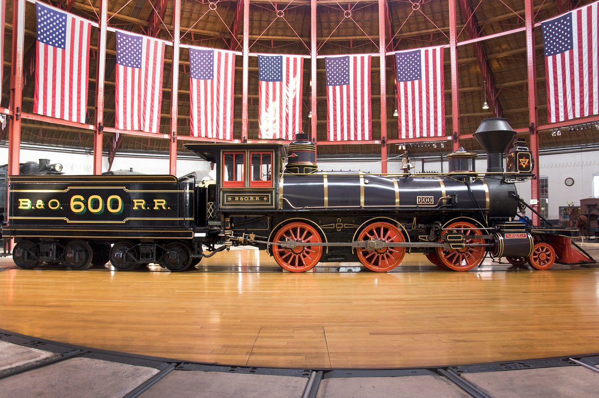 nat_railroad's tweet photo. It's a wonderful day for a Turntable Demonstration! Today at 12 Noon, see the B&amp;O No. 600 "J.C. Davis" rotated on the turntable in our spacious Roundhouse! Plus, take an 11:30 AM or 1 PM train ride on the Mile One Express!

#Saturday #TurntableDemo #WeekendPlans #TrainRides https://t.co/v6FfKh2quX