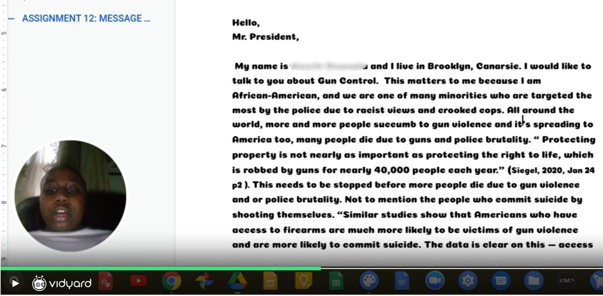 #AcademicUpdate 'Hello, Mr. President...' Each student researched a social issue and presented their findings in thoughtful videos to their class. Their Research instructor encouraged the Preparatory Component students to send their letters to the White House.