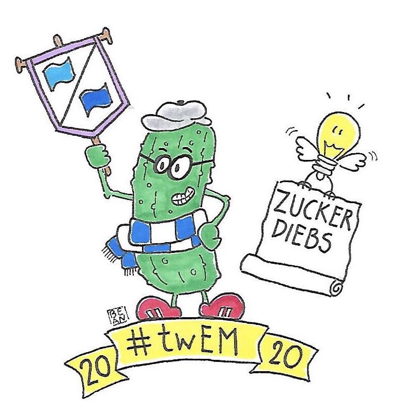wirbelkoepfe's tweet photo. Eins meiner Twitter-Highlights 2020 war die #twEM von @sdstdt und die Maskottchen der #twEMfans. Mein Maskottchen Mr. Pickels (passend zu den erhellenden Fakten) haben wir nun für den Weihnachtsbaum! Wer sie findet, darf als erstes seine Geschenke aufmachen. #kleineKunstklasse https://t.co/2xpxYXEIXb