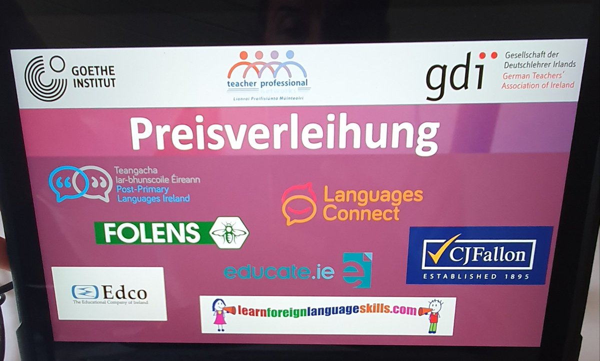 Super Preisen! Vielen Dank zu alle Sponsoren @CJFallonLtd @FolensIreland @edco_ie @langsconnect_ie @languages_ie @educateie @lfls1 #GDIkonferenz2020 #seidabei #integrierteslernen