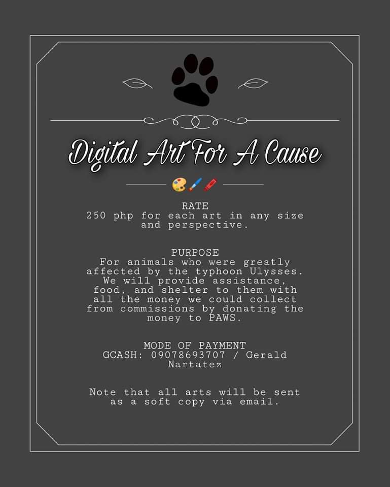 maartteee's tweet photo. @triiishaart Hey! Pls help me with boosting this. Donations will be sent to the Philippine Animal Welfare Association (PAWS). I'm not really famous and I still receive no commissions rn yet. So, please let's help those poor animals because they matter too. https://t.co/OaC7nLg0Zt