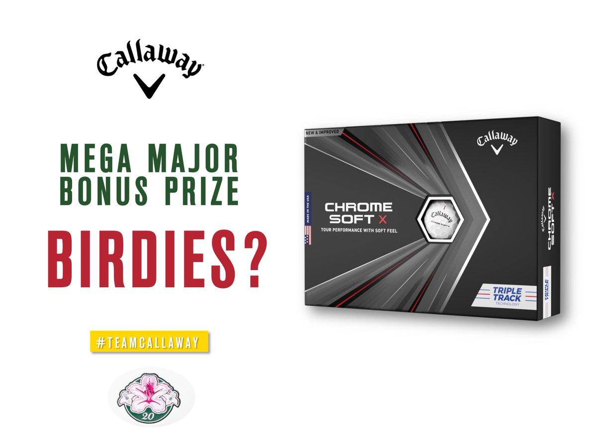 Callaway Golf Europe (@callawaygolfeu) on Twitter photo ๐๐ปโโ๏ธโณ๏ธMEGA MAJOR BONUS PRIZE๐ธ๐
It's MOVING DAY! For each birdie that #TeamCallaway makes today on the Par 3 12th, you stand the chance of winning 6 dozen #ChromeSoftX Balls.
To ENTER, simply RETWEET & FOLLOW! Good luck (and good luck #TeamCallaway!)
#TeamCallaway | #TheMasters ๐๐ปโโ๏ธโณ๏ธMEGA MAJOR BONUS PRIZE๐ธ๐
It's MOVING DAY! For each birdie that #TeamCallaway makes today on the Par 3 12th, you stand the chance of winning 6 dozen #ChromeSoftX Balls.
To ENTER, simply RETWEET & FOLLOW! Good luck (and good luck #TeamCallaway!)
#TeamCallaway | #TheMasters