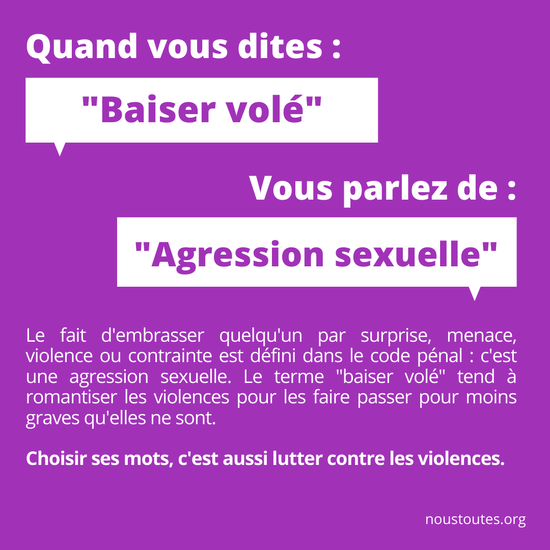 NousToutesOrg's tweet photo. 💬 "Pédophilie", "blagues salaces", "baiser volé"
Choisir ses mots, c'est aussi lutter contre les violences.

🗣 Partagez ces visuels !

✊ Le 21 novembre, participez à la journée de mobilisation en ligne contre les violences sexuelles. #NousToutes https://t.co/KiNgieGE4B https://t.co/staQTq1mcc