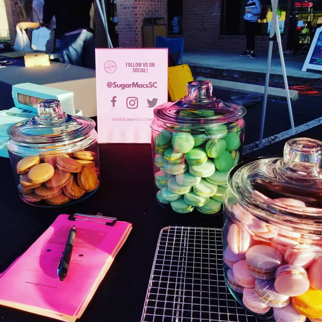 SugarMacsSC's tweet image. #FreeSampleSaturday: Stop by Paleo Num Yums to try #SugarMacs #Macarons. We will be here 9-1! #TastetheHappy