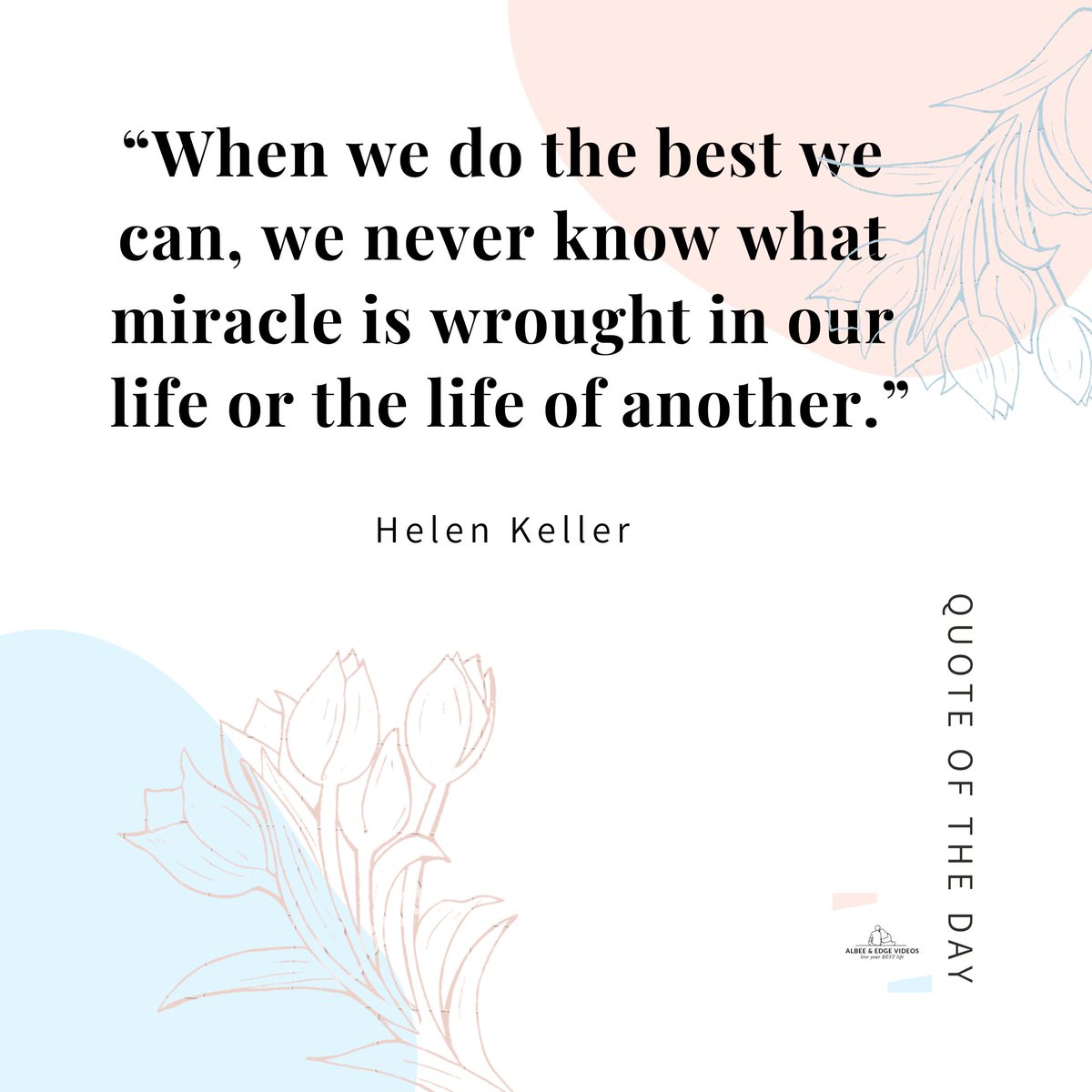 AlbeeEdgee's tweet image. “When we do the best we can, we never know what miracle is wrought in our life or the life of another.”
Helen Keller

youtube.com/c/AlbeeEdgeVid…