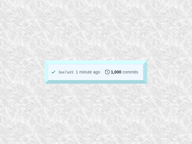 We made it to 1000 commits on this project! Many thanks for all the support over the years and to everyone who helped this project get so far!
