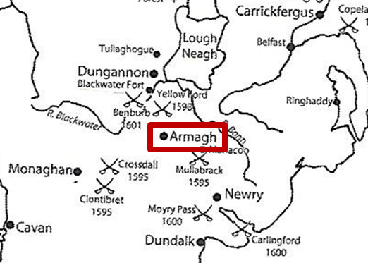 Si Essex decidía emprender la marcha para establecer una fortificación en Blackwater o Armagh podría verse visto superado en número por Hugh O’Neill. No obstante, debido a las presiones que recibía de Londres para tomar la iniciativa, el 28 de agosto se puso en camino.
