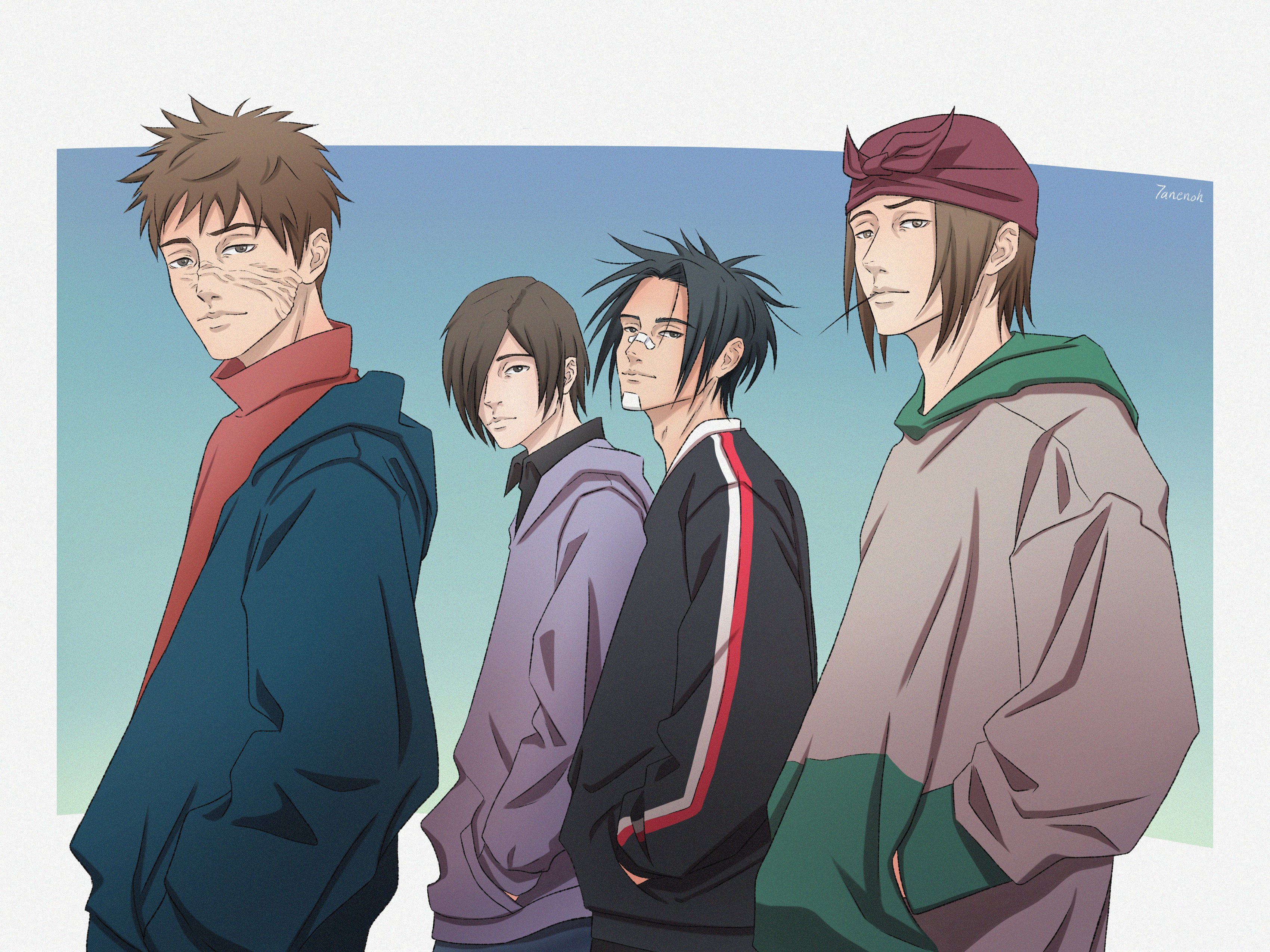 Hano هانو Sur Twitter Dream Team 並足ライドウ 不知火ゲンマ 神月イズモ はがねコテツ Naruto ナルト T Co Wz7tll0aim Twitter