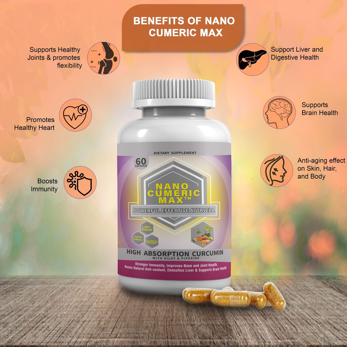 CumericMax's tweet image. Nano Cumeric Max is a power ayurvedic health supplement with multiple health benefits. visit nanocumeric.com to know more
