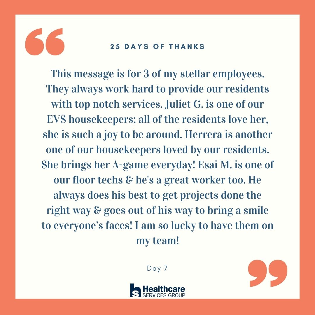 TheHCSG's tweet photo. Day 7 || Arlin Williams, #HSCG Account Manager at Avamere in Roswell, is so grateful to have such an amazing team. #HCSGcommunities #25DaysofThanks #goingbeyond https://t.co/Y1DuJs2dXQ