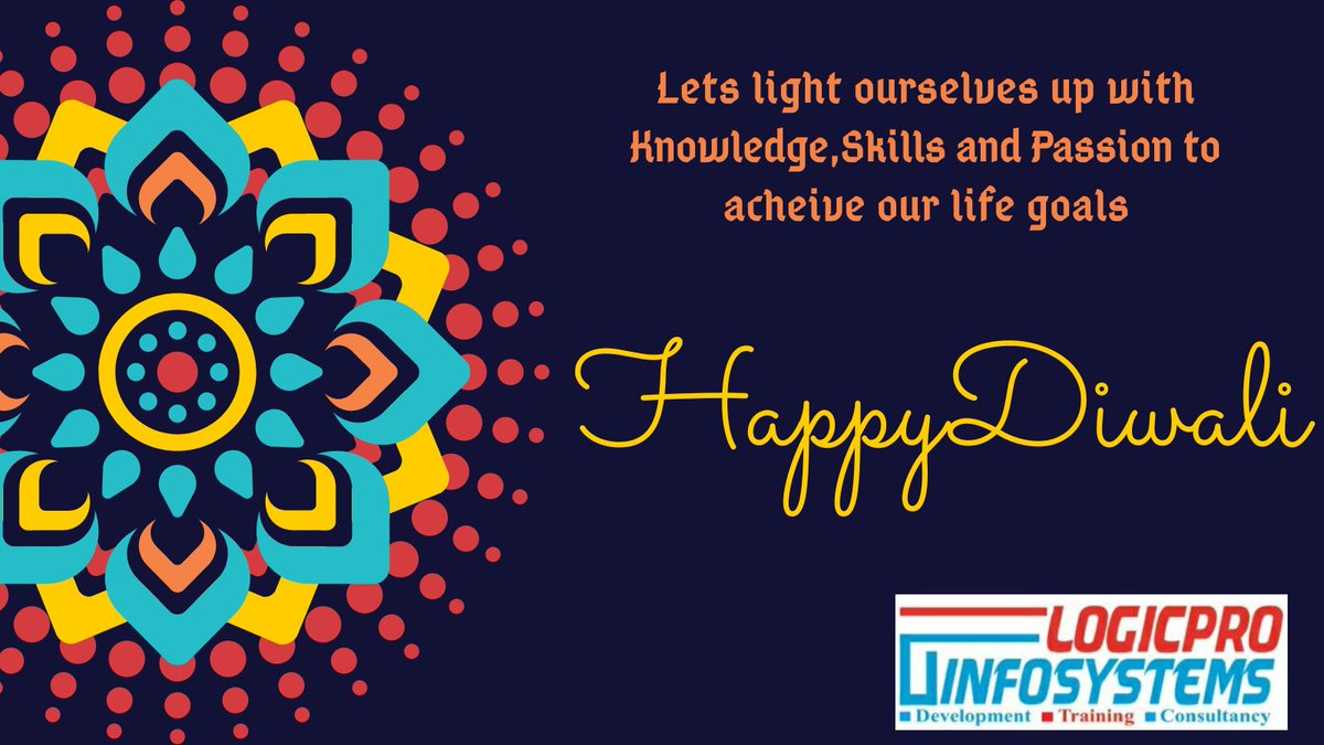 LogicProInfoSys's tweet image. Lets light ourselves up with Knowledge, Skills and Passion to acheive our life goals.
Wish you all a Happy Diwali 😊
#HappyDiwali #DiwaliCelebration2020 
#दिवाली