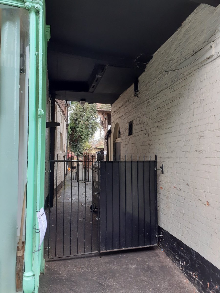 Opposite however is this old street that is now the beer garden of the Nags Head. Nice in the summer, if we're ever allowed out again.