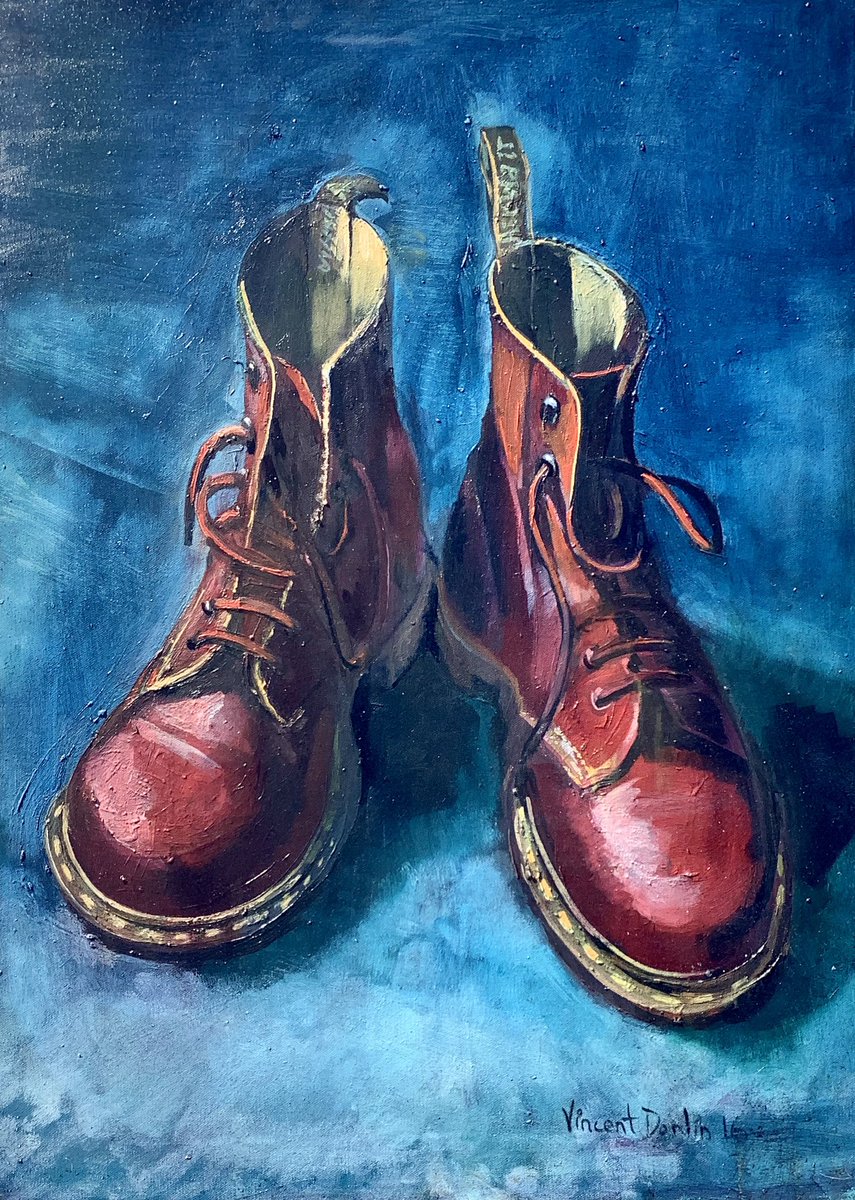 vincent_donlin's tweet photo. Air ware boots. Oil on canvas. 2016 50x70 centimetres. £600
#vincent_donlin #art_on_sea #hastingscontemporary #southebys #bonhams #royalacadamey #lockdowncollective #narrativepainting #artistsonintstagram #art #contemporaryart #contemporarypainting #doctormartens #airware https://t.co/3YclWhBTWj