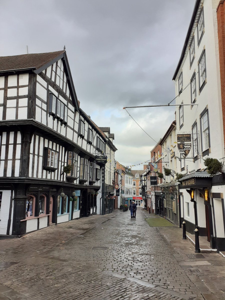 This is Butcher Row. It doesn't count as cars still squeeze down it, but it's pretty.