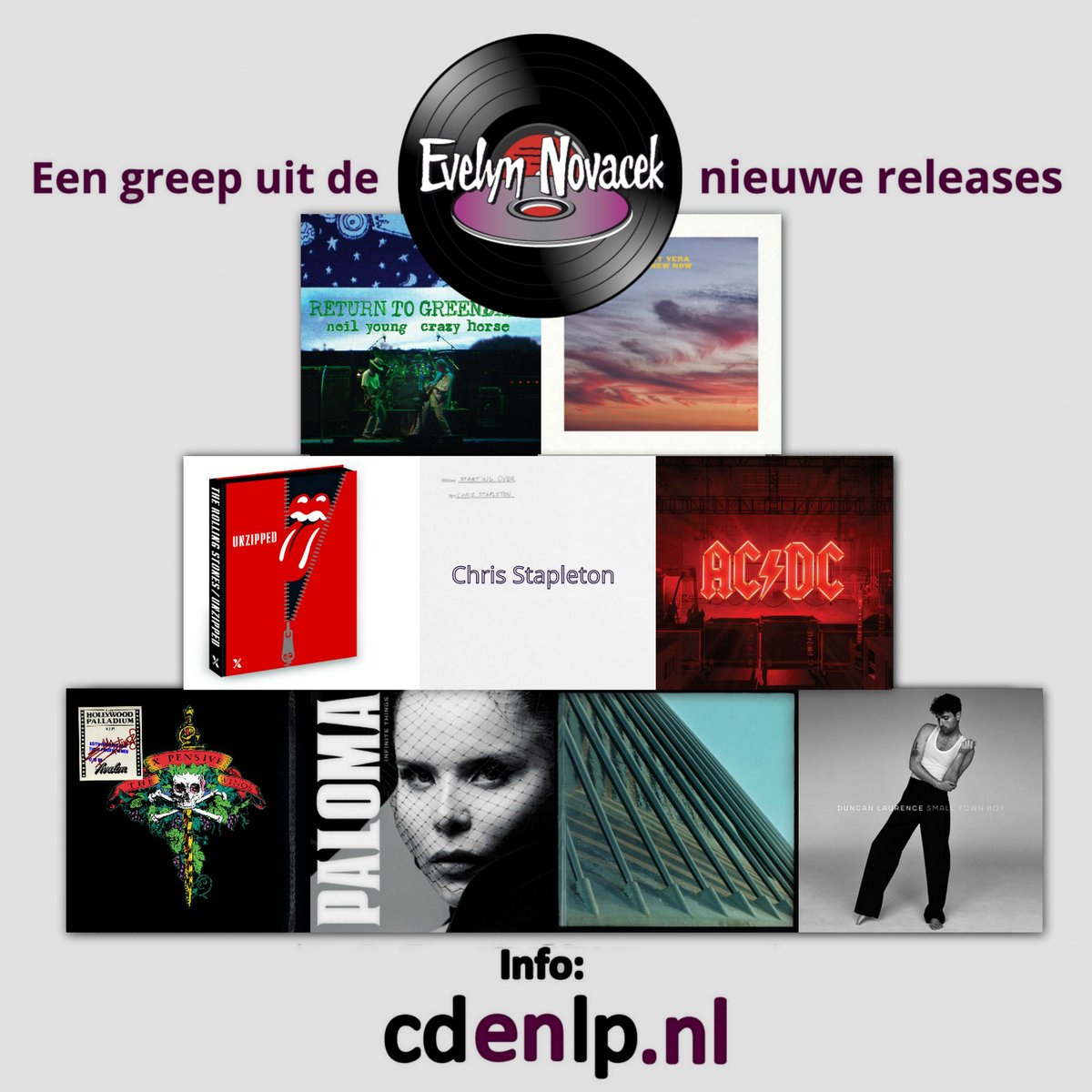Evelyn Novacek (@cdenlp) on Twitter photo Nieuwe albums van AC/DC <a href="/dannyveramusic/">Danny Vera</a> <a href="/dunclaurence/">Duncan Laurence</a> #ChrisStapleton #PalomaFaith <a href="/officialKeef/">Keith Richards</a> <a href="/vikingsintibet/">Vikings in Tibet</a> #Darlingside #Lunaticsoul <a href="/Neilyoung/">Neil Young</a> #Katatonia #DavidBowie #Unzipped van de Stones eva! overzicht: cdenlp.nl
<a href="/RSDNL/">Record Store Day NL</a> #everydayisrecordstoreday Nieuwe albums van AC/DC <a href="/dannyveramusic/">Danny Vera</a> <a href="/dunclaurence/">Duncan Laurence</a> #ChrisStapleton #PalomaFaith <a href="/officialKeef/">Keith Richards</a> <a href="/vikingsintibet/">Vikings in Tibet</a> #Darlingside #Lunaticsoul <a href="/Neilyoung/">Neil Young</a> #Katatonia #DavidBowie #Unzipped van de Stones eva! overzicht: cdenlp.nl
<a href="/RSDNL/">Record Store Day NL</a> #everydayisrecordstoreday
