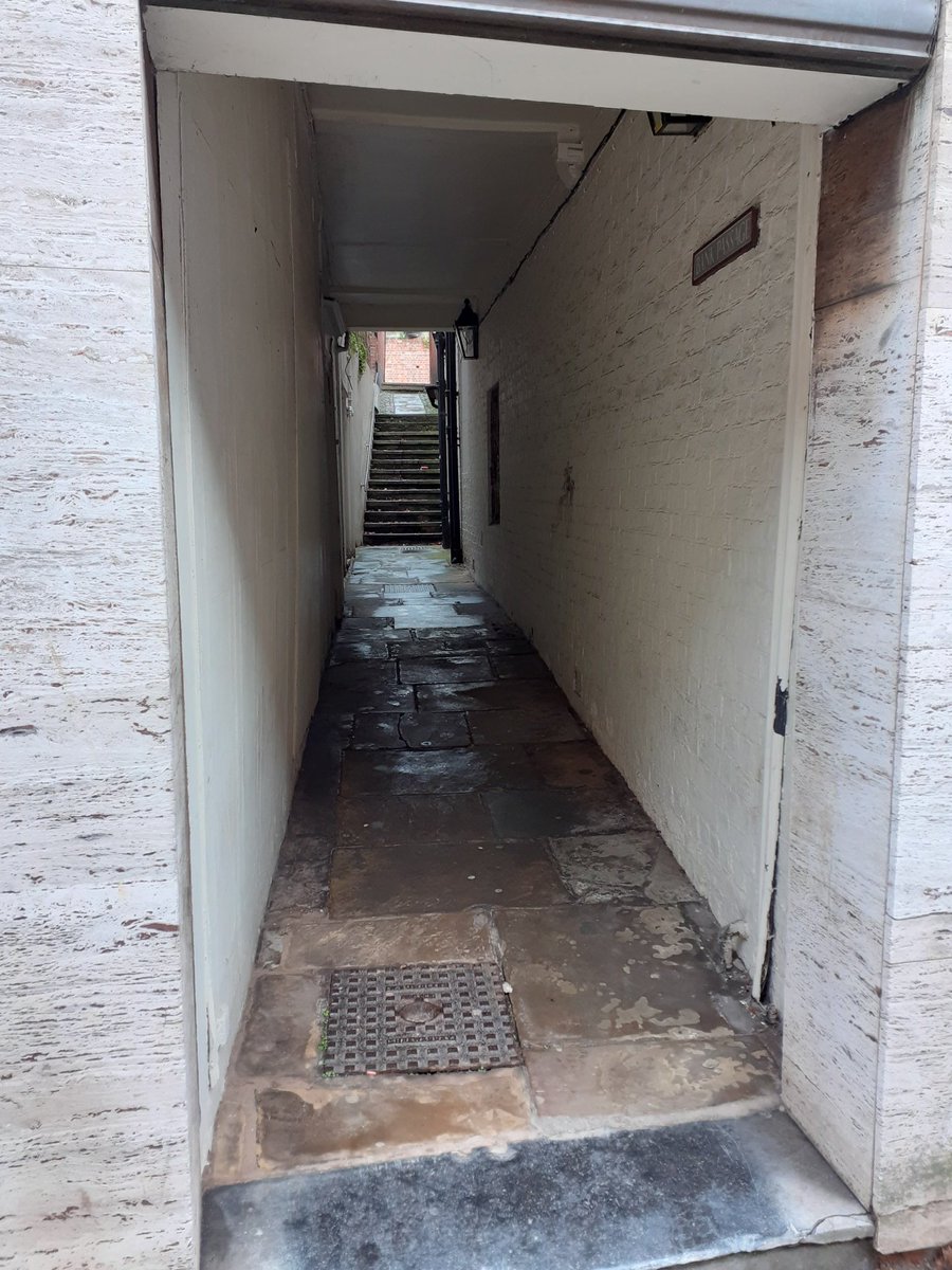 Left on High St is Bank Passage, which takes you up to Fish St and St Alkmunds again.