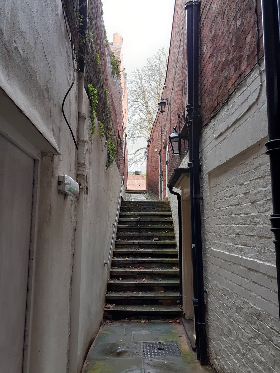 Left on High St is Bank Passage, which takes you up to Fish St and St Alkmunds again.