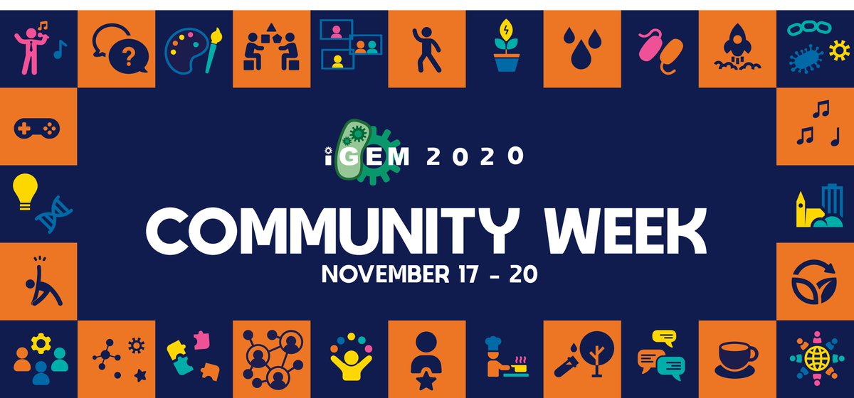 iGEM's tweet photo. Wondering what's in store for you once the competition days are over?

Head over to the Community Week page &amp; take a look at the programming we have developed with our community partners for you!

#iGEM2020 #GiantJamboree
https://t.co/T9ryHtwkIj https://t.co/sC1cl4ND0p