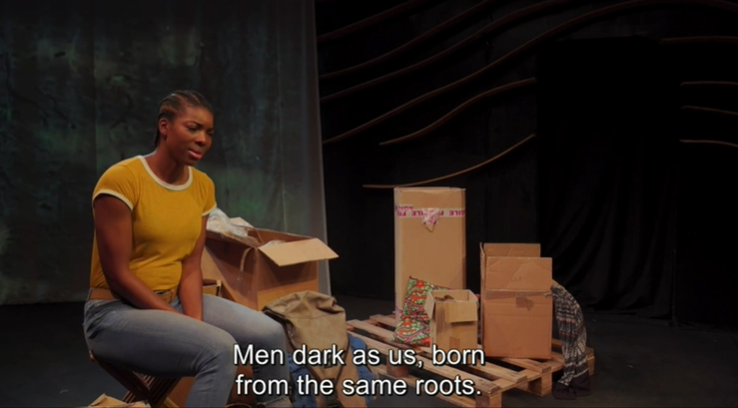 Time for Oenoe. This one is way heavier, casts Paris leaving her for Helen in terms of race -- Paris leaving Black Oenoe for white Helen. Really powerful piece.