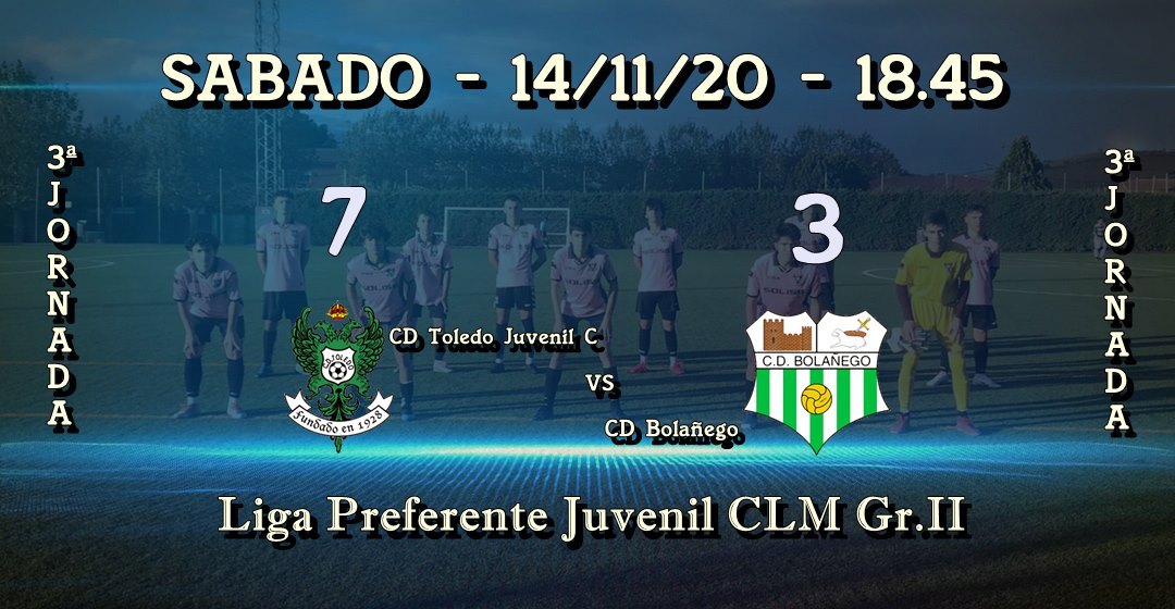 ToledoXelFutbol's tweet photo. FINAL DEL PARTIDO 

@CD_Toledo Juvenil C 7-3 @cdbolanego 

📰 Primera Victoria de la temporada y contundente del Juvenil C, los tres primeros puntos y 4 puntos de 6, Enhorabuena y a seguir así 💪 

⚽️⚽️⚽️⚽️ #AaronMoreno 
⚽️⚽️ #Jorgebenito
⚽️ #Angelomoreno

#Temporada2021CDT💚🦅 https://t.co/O6FCkY1we3