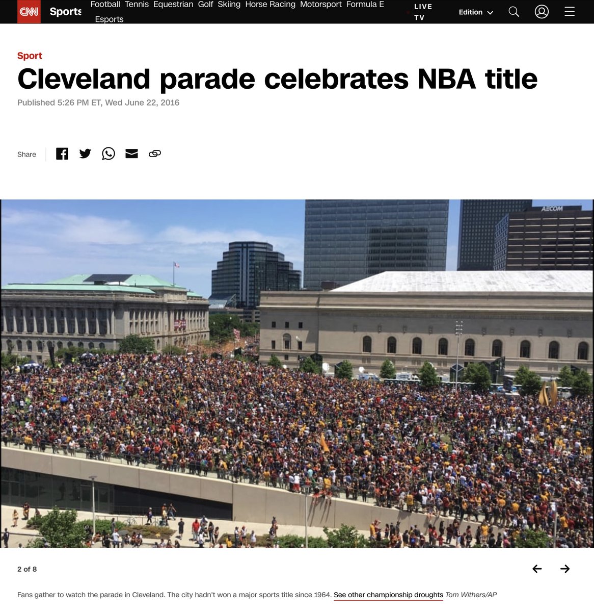 Your 1st picture You pulled it from Cleveland turns out to celebrate NBA championsCNNUpdated 12:49 AM ET, Thu June 23, 2016data source  https://www.cnn.com/2016/06/22/us/cleveland-cavaliers-championship-parade/index.html