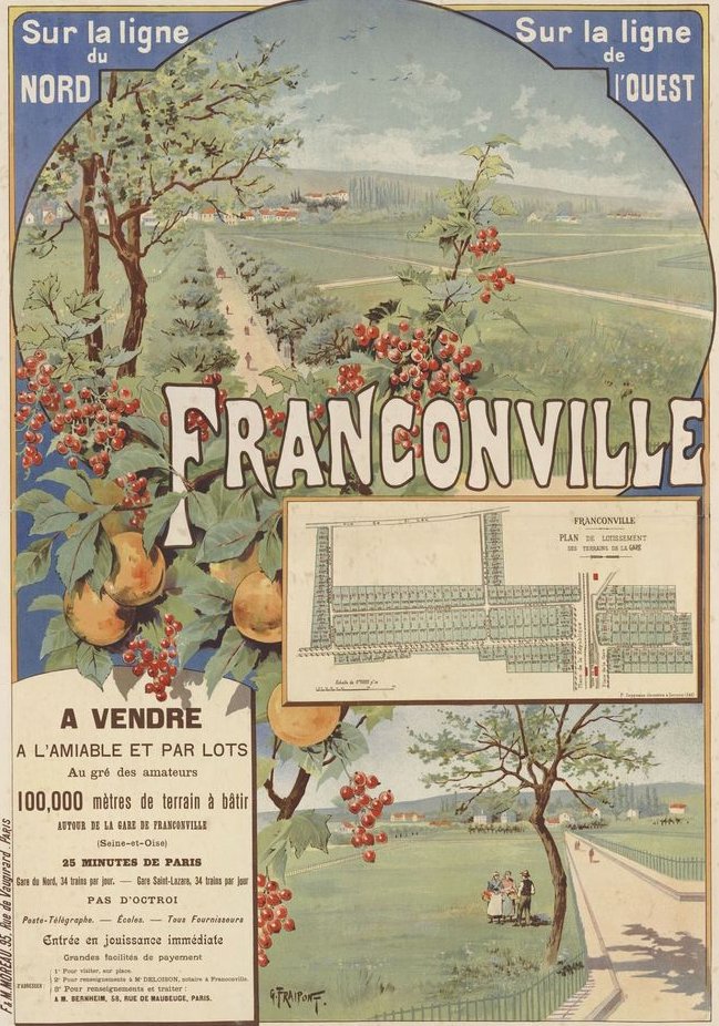95 Lotissement à Franconville : affiche (début XXe siècle)