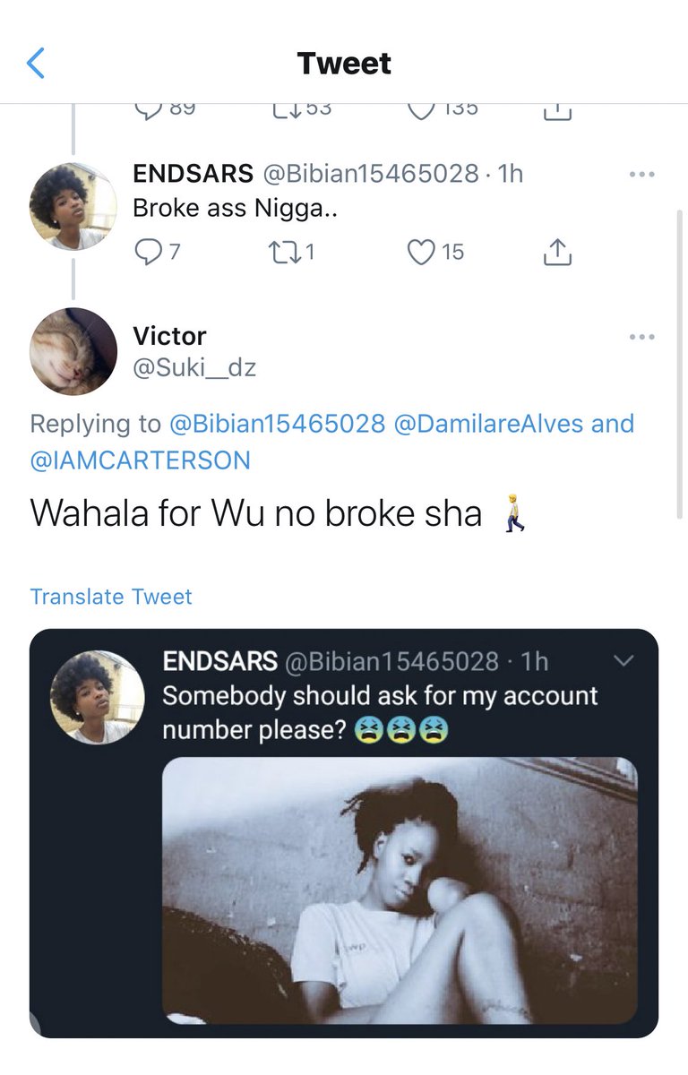 6.Still on the matter, Dami came and tweeted that someone has paid the 28k already.Instead of this girl to just face front jeje, her coconut head told her...“Drop comment make you loot small engagements”Wahala no Dey end