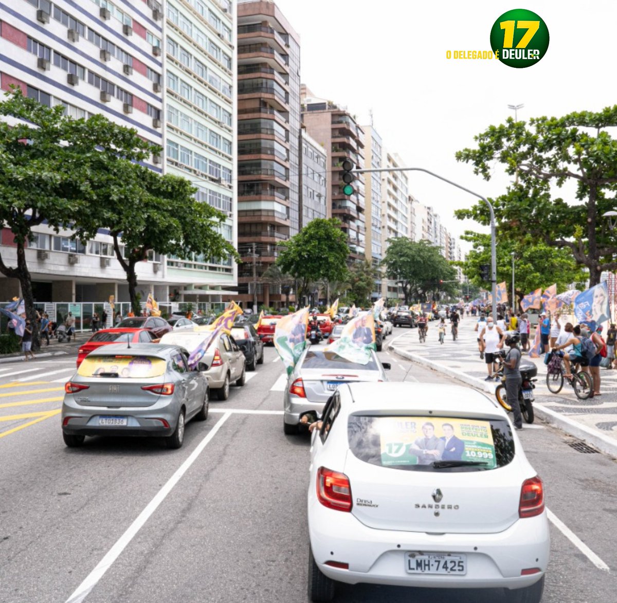 deuler17's tweet photo. Hoje, nossa carreata foi linda e nós levamos o verde e a amarelo por toda #niteroi ! Obrigado a todos que estiveram comigo transformando esse primeiro turno em uma experiência incrível que, se Deus quiser e a população niteroiense permitir, vai se espalhar nas urnas amanhã! https://t.co/WkOLkMiMin