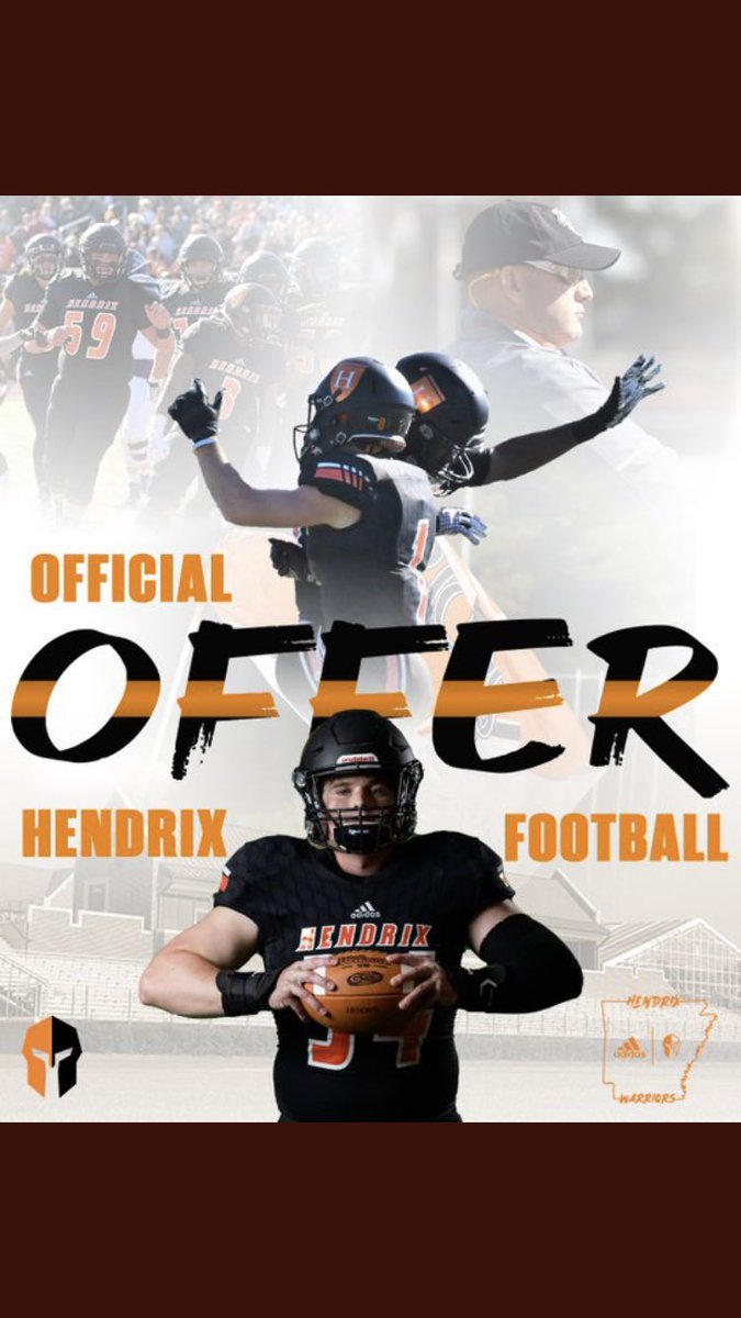 GarrettRudd2's tweet photo. Super happy to announce that I have received my first offer from ⁦@HendrixFBAP⁩! The visit was amazing! Thank you ⁦@CoachLewisHDX⁩ for the chance to come visit!! https://t.co/7nvWDtySZb