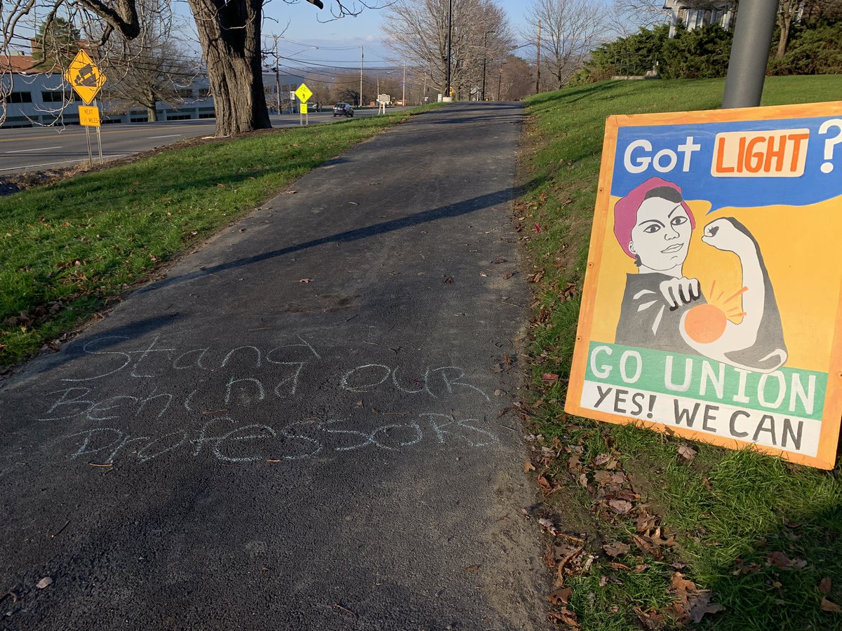 Rally has mostly wrapped up, but attendees are leaving some messages for the IC administration in chalk:
