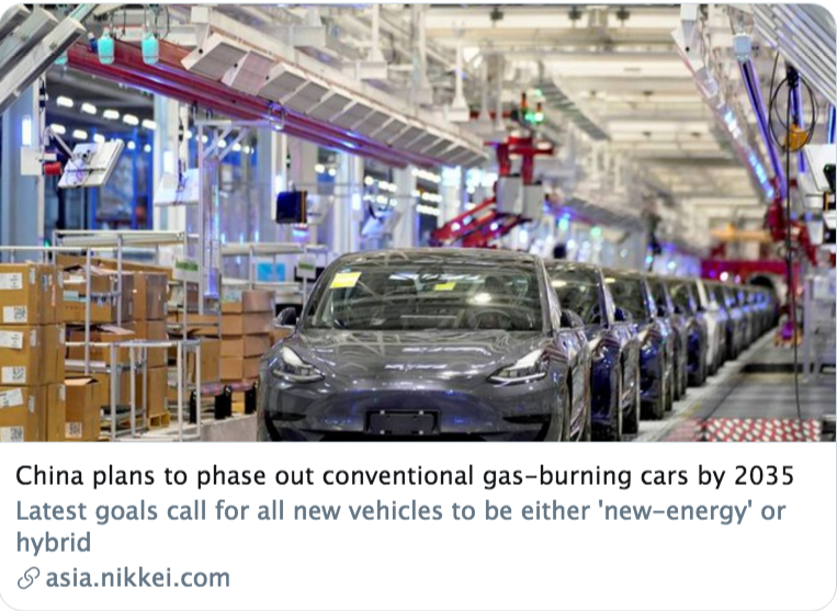 Something big is happening w Auto Firms coordinating a phaseout of petrol/diesel cars for electric. Major Auto market after mkt— California, China,UK—has banned them by 2030 or 2035.Whats going on  @jonasmeckling  @jonasnahm  @bentleyballan  @giulio_mattioli?  https://www.tandfonline.com/doi/abs/10.1080/09692290.2018.1434810