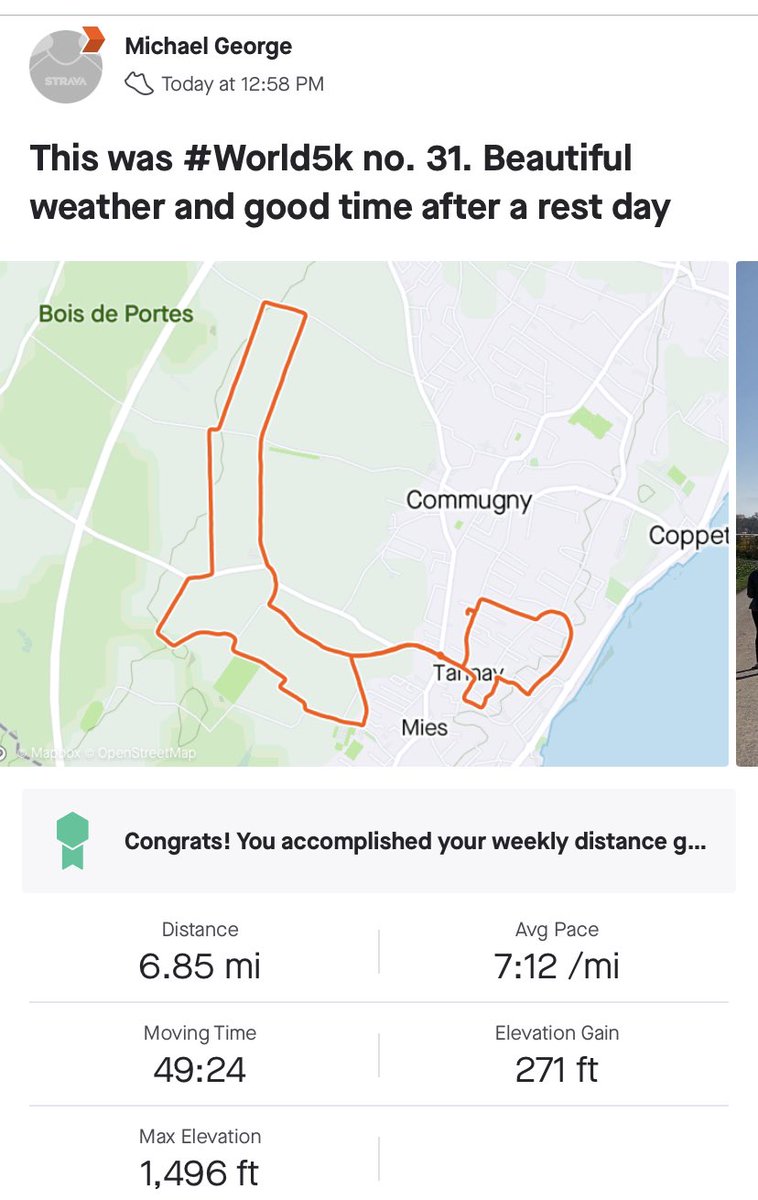 MichaelGeorgePR's tweet photo. I had almost perfect weather- in mid-November no less - for my 31st #World5k. I was pleased with the time, although conditions couldn’t have been better. @trystan_george @pjsymonds @world5k1 https://t.co/kd31PIb89R