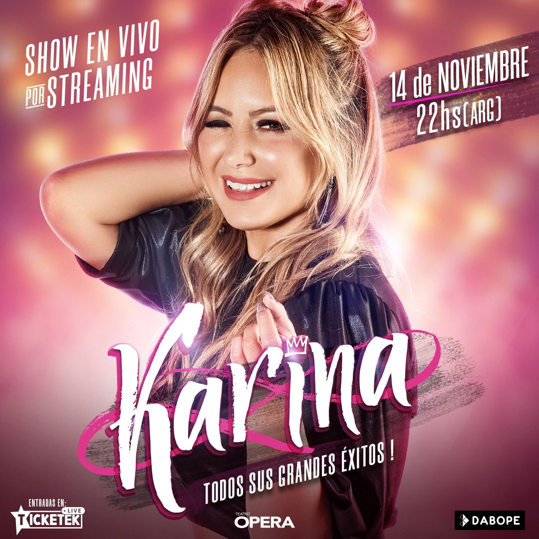 Compren compren accesos. Vamos que no se van a arrepentir. Compren compren 🤣🤣🤣 vamos no sean ratones!!! Baratito y para toda la familia Vamoooos! Falta poquito!!! Totalmente en vivo mi streaming. En horas nada más ticketek.com.ar/karina/online