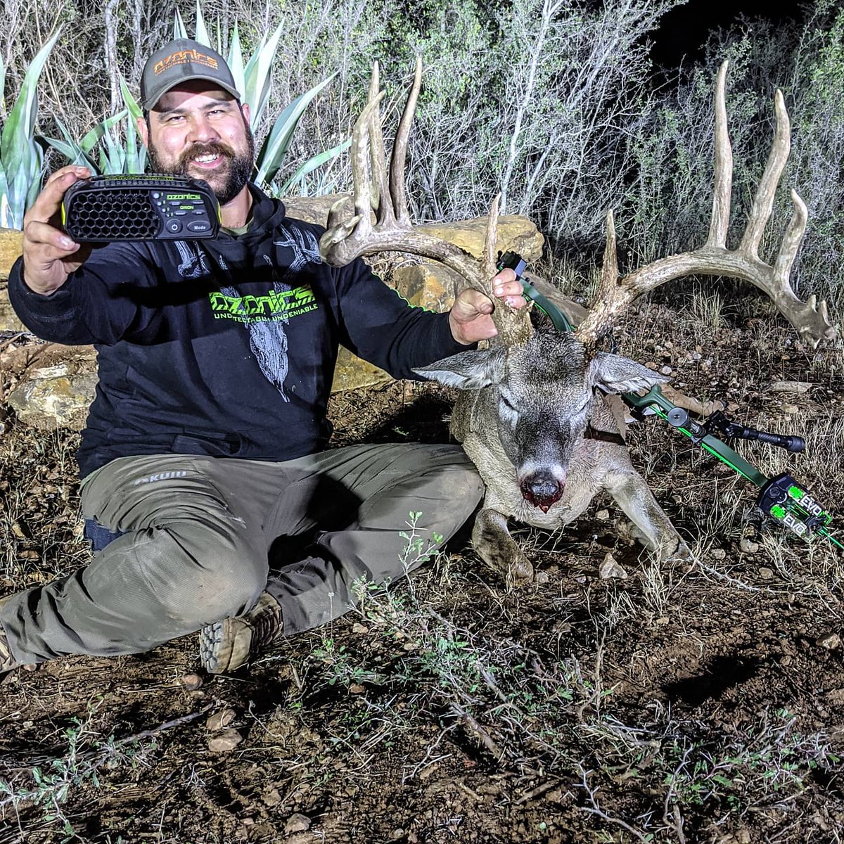It might have been 84 degrees with shifting winds, but that didn't matter because the <a href="/OzonicsHunting/">Ozonics Hunting</a> Orion was running. The result... My biggest buck to date!

#bowhunting #ozonics #monsterbuck